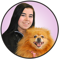 Angie Dwornick is one of the friendly helpful, receptionists at McLeod Vet Hospital.