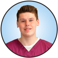Spenser Pilon is one of the friendly and professional veterinary assistants at McLeod Veterinary Hospital.